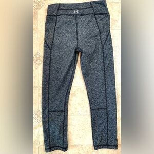 Under Armour Women Black Compression Heat Gear Capri Pant Sz Small